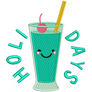 Holidays Cocktail Filled Machine Embroidery Design Digitized Pattern